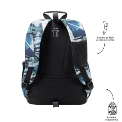 Totto - Mochila escolar adaptable a carro postales y casetes Acuareles