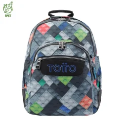 Totto - Mochila escolar bloques Crayoles