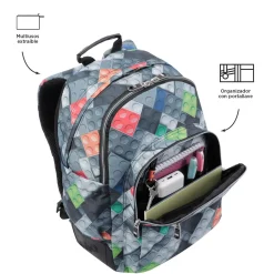 Totto - Mochila escolar bloques Crayoles