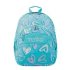 Totto - Mochila escolar corazones pintados Crayoles