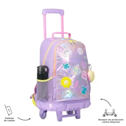 Totto - Mochila escolar con ruedas grande Emojy