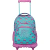 Totto - Mochila escolar con ruedas Renglones - Corazones