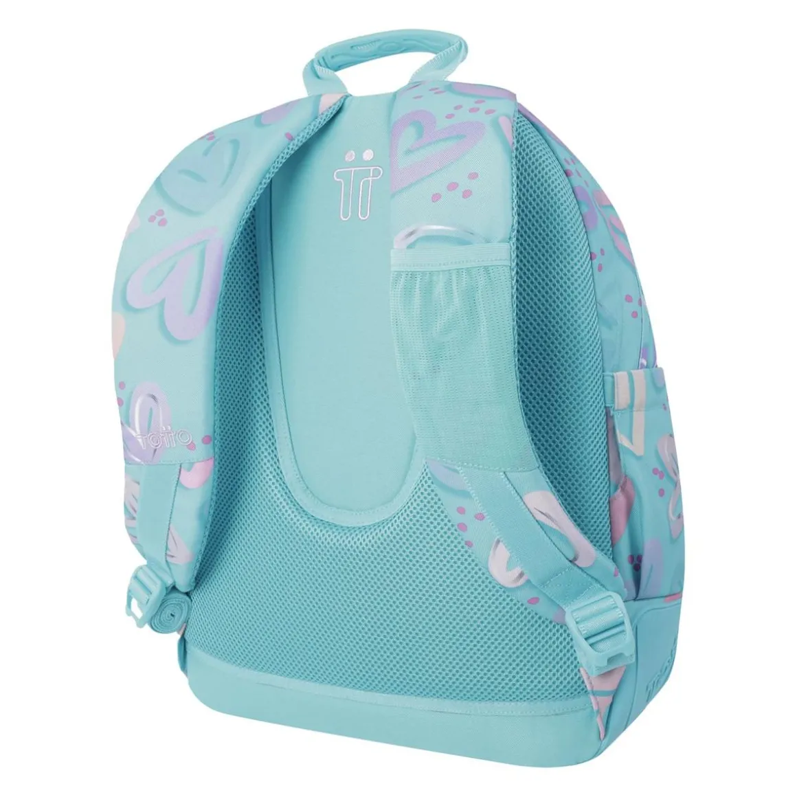Totto - Mochila escolar corazones pintados Rayol