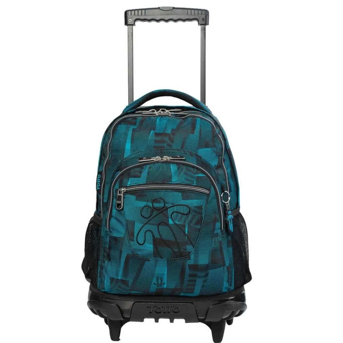 Totto - Mochila escolar con ruedas Renglones - Azul