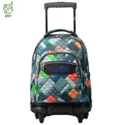 Totto - Mochila escolar con ruedas bloques Renglones