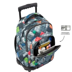 Totto - Mochila escolar con ruedas bloques Renglones