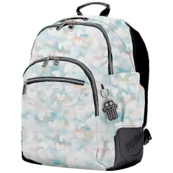 Totto - Mochila escolar corazones pastel Rayol