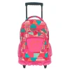 Totto - Mochila escolar con ruedas Renglones - Rosa