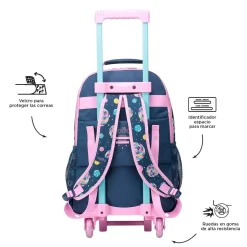 Totto - Mochila escolar con ruedas grande Sweet Candy