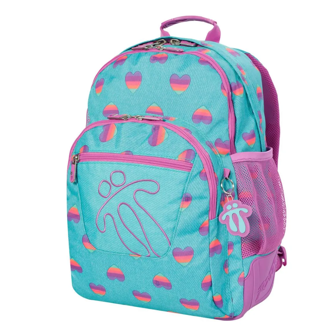 Totto - Mochila escolar Crayoles corazones multicolor