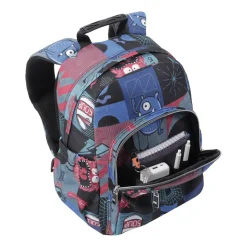 Totto - Mochila escolar cyber monstruos Gommas