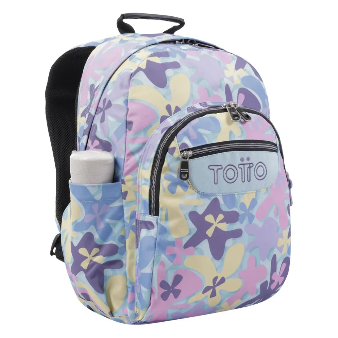 Totto - Mochila escolar flores hawaianas Acuarela