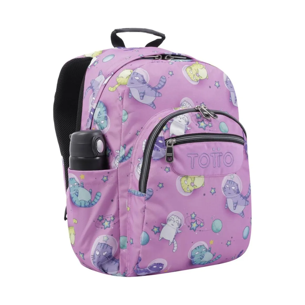 Totto - Mochila escolar gatos astronautas Acuarela