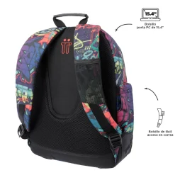 Totto - Mochila escolar graffiti Crayoles