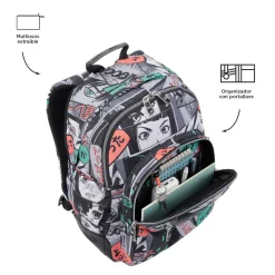Totto - Mochila escolar manga Crayoles