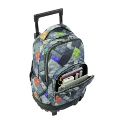 Totto - Mochila escolar pequeña ruedas bloques Resma