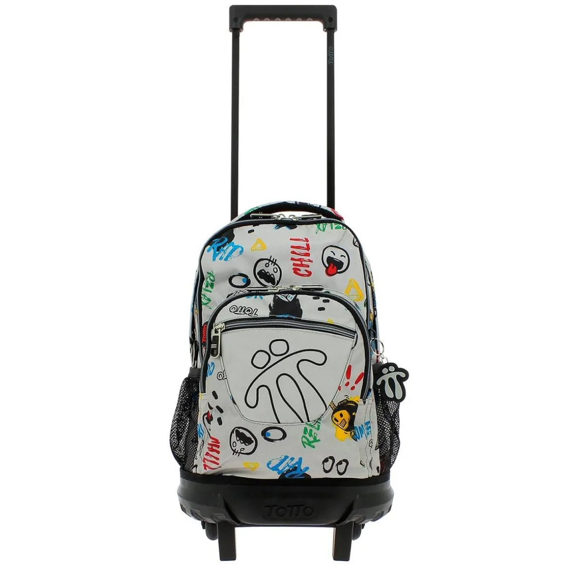 Totto - Mochila escolar pequeña con ruedas Resma - Emojis