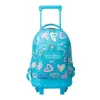 Totto - Mochila escolar pequeña ruedas corazones pintados Resma