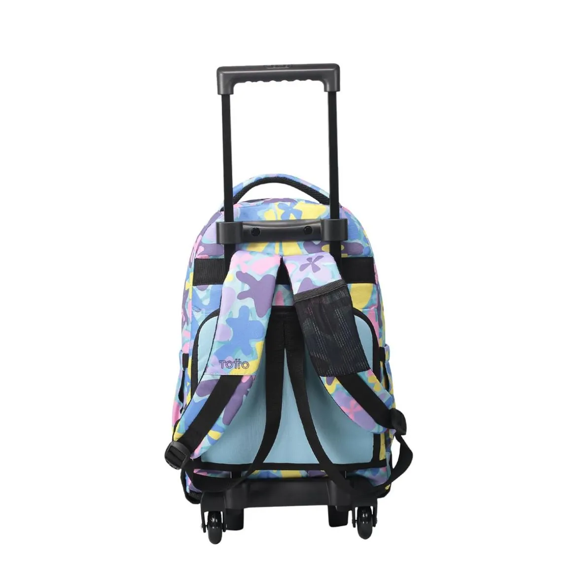 Totto - Mochila escolar pequeña ruedas flores hawaianas Resma