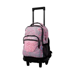 Totto - Mochila escolar pequeña con ruedas Resma - Líneas y puntos