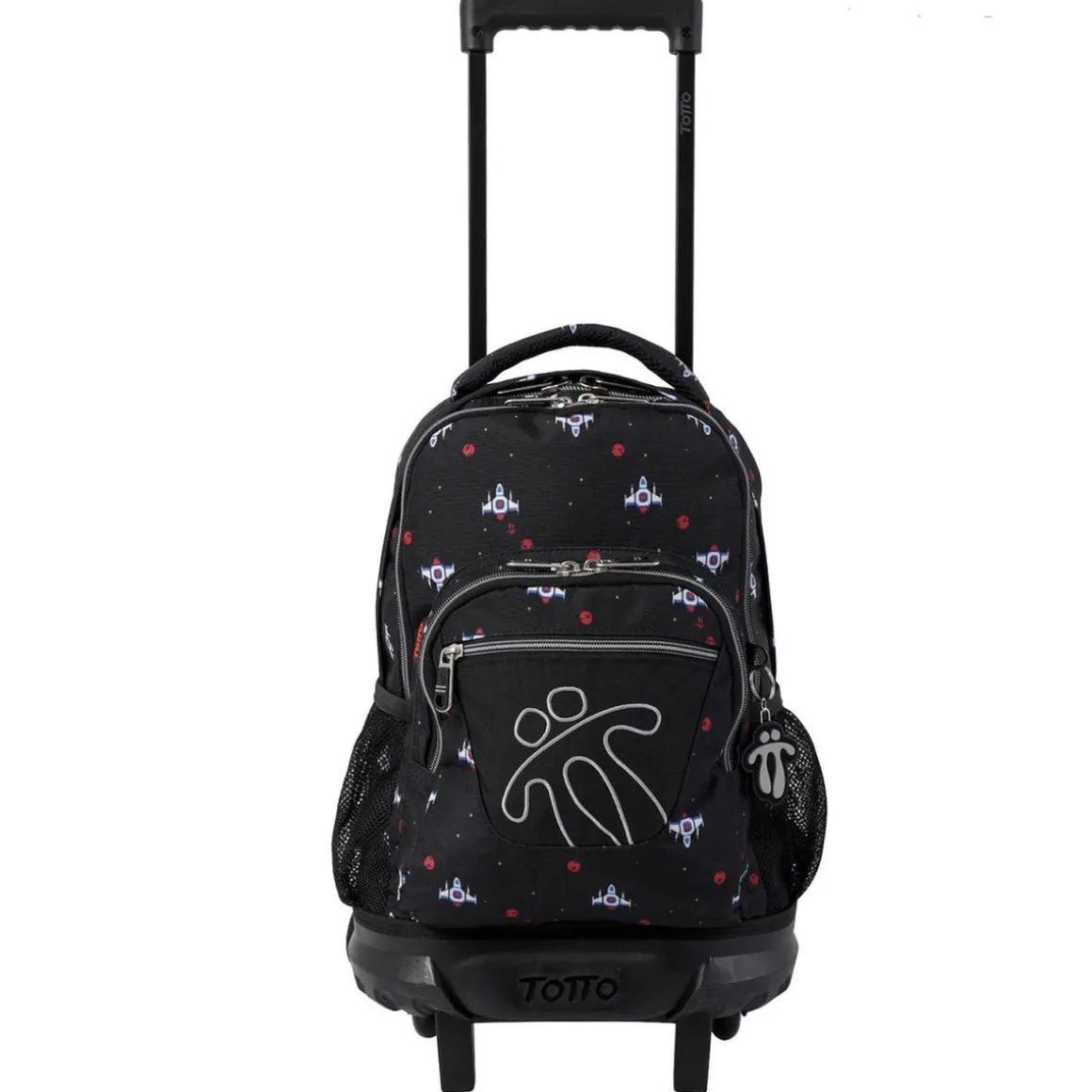 Totto - Mochila escolar pequeña con ruedas Resma - Naves espaciales