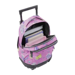 Totto - Mochila escolar pequeña ruedas gatos astronautas Resma
