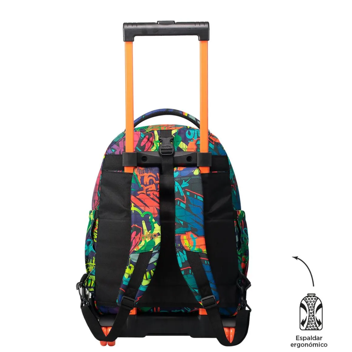 Totto - Mochila escolar ruedas desmontable graffiti Tiza