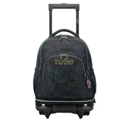 Totto - Mochila escolar ruedas desmontable salpicado color Tiza