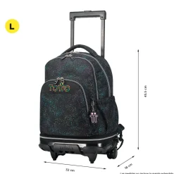 Totto - Mochila escolar ruedas desmontable salpicado color Tiza