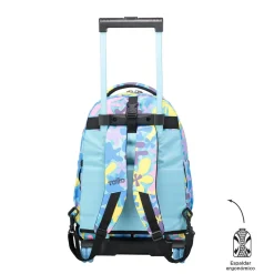 Totto - Mochila escolar ruedas desmontable flores hawaianas Tiza