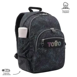 Totto - Mochila escolar salpicado color Crayoles