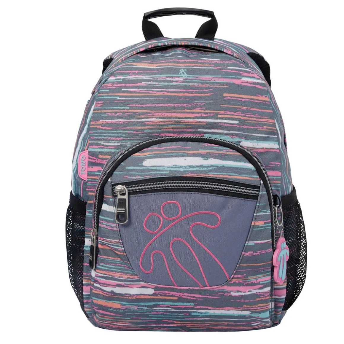 Totto - Mochila escolar Tempera estampado multicolor jaspeado