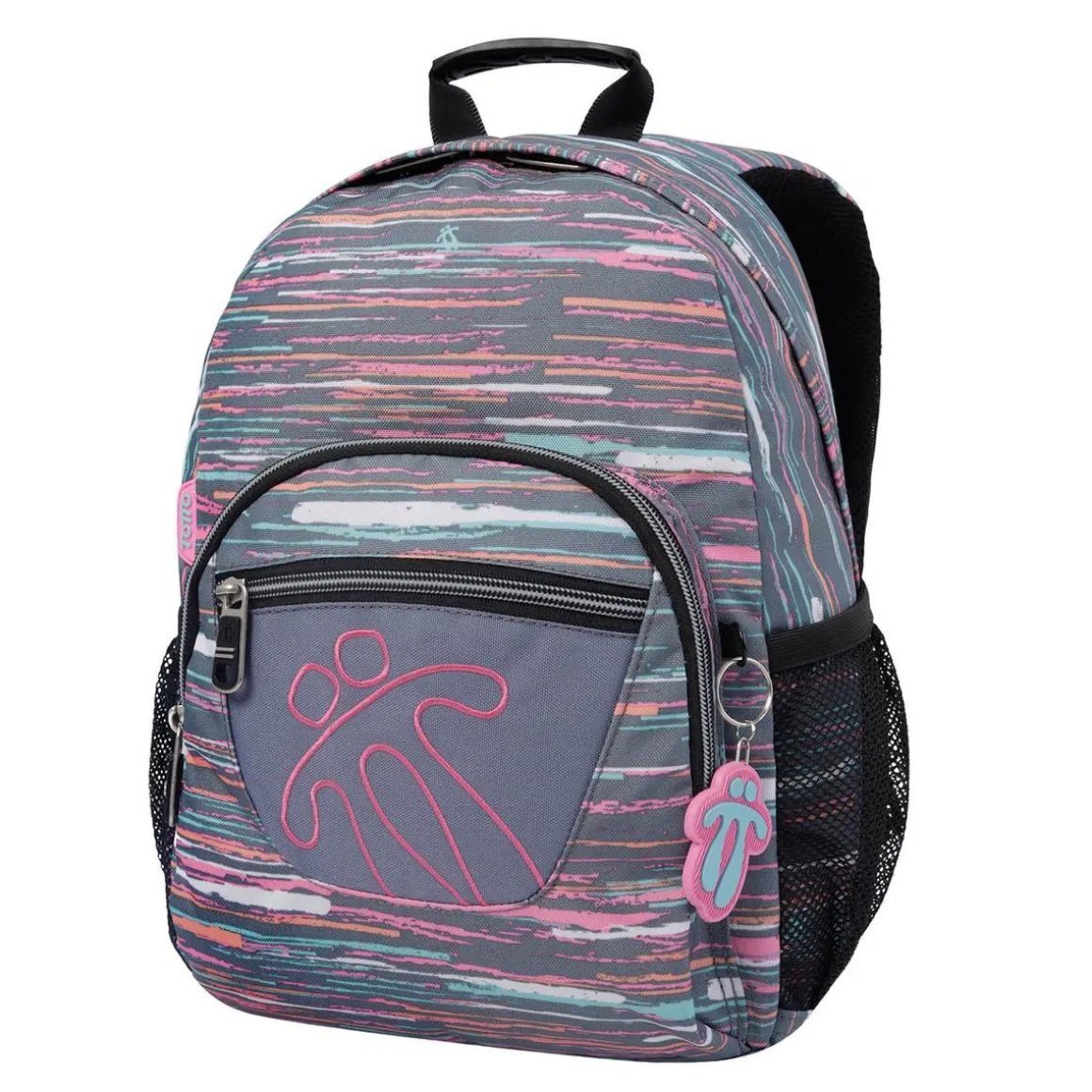 Totto - Mochila escolar Tempera estampado multicolor jaspeado