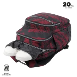 Totto - Mochila escolar tiza roja Crayoles