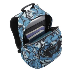 Totto - Mochila escolar tiburones Acuarela