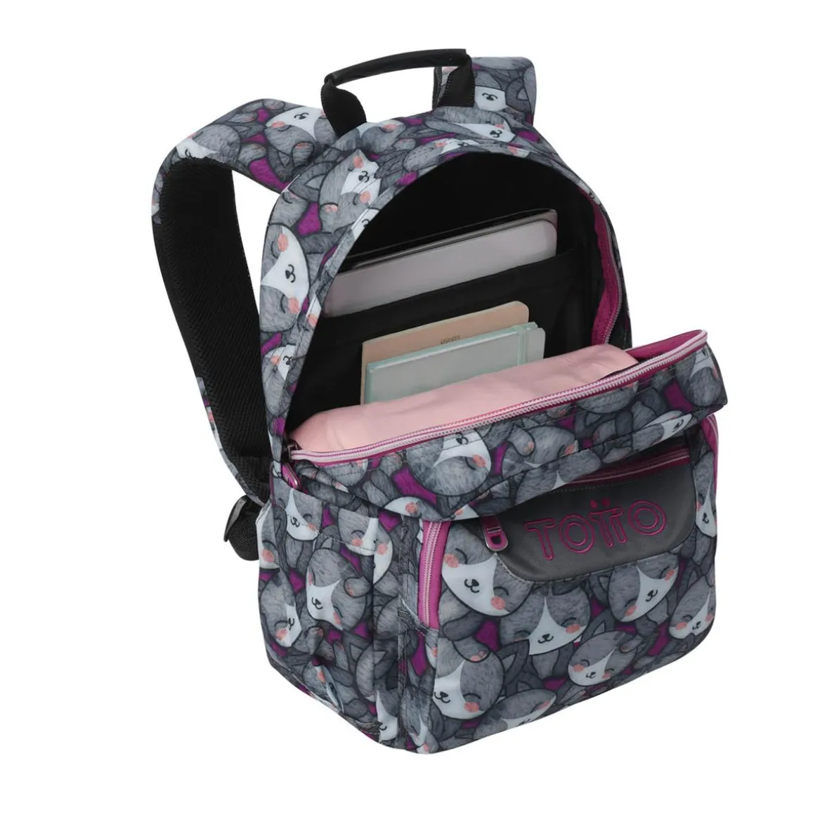 Totto - Mochila Gommas Kitten Rose