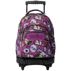 Totto - Mochila Renglones con ruedas Kitsune
