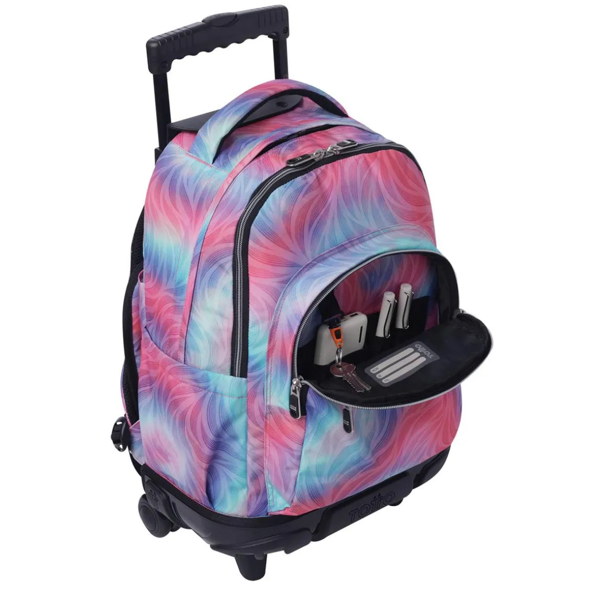 Totto - Mochila Renglones con ruedas Glitter Fritz