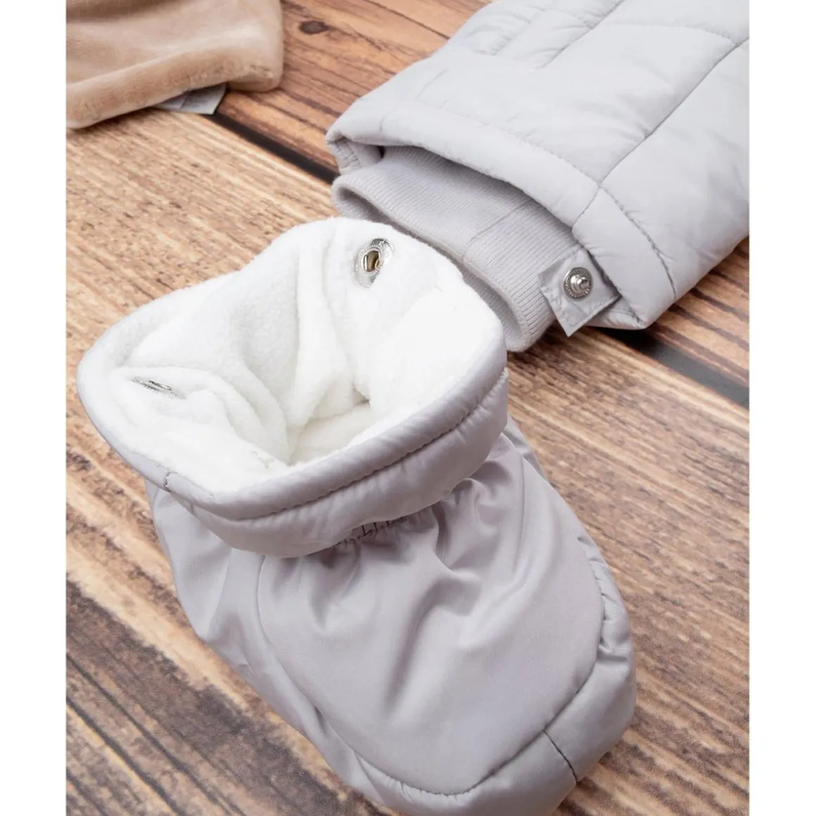 Traje de nieve de nailon para niño gris
