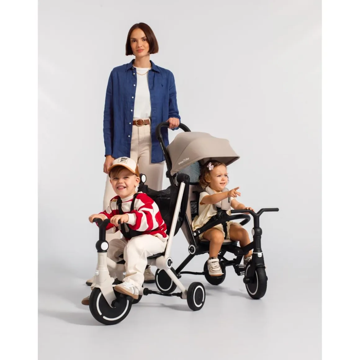 Triciclo evolutivo Wonder color hueso