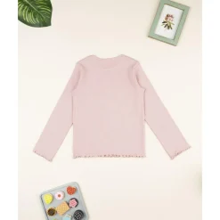 T-shirt rosa de niña manga larga