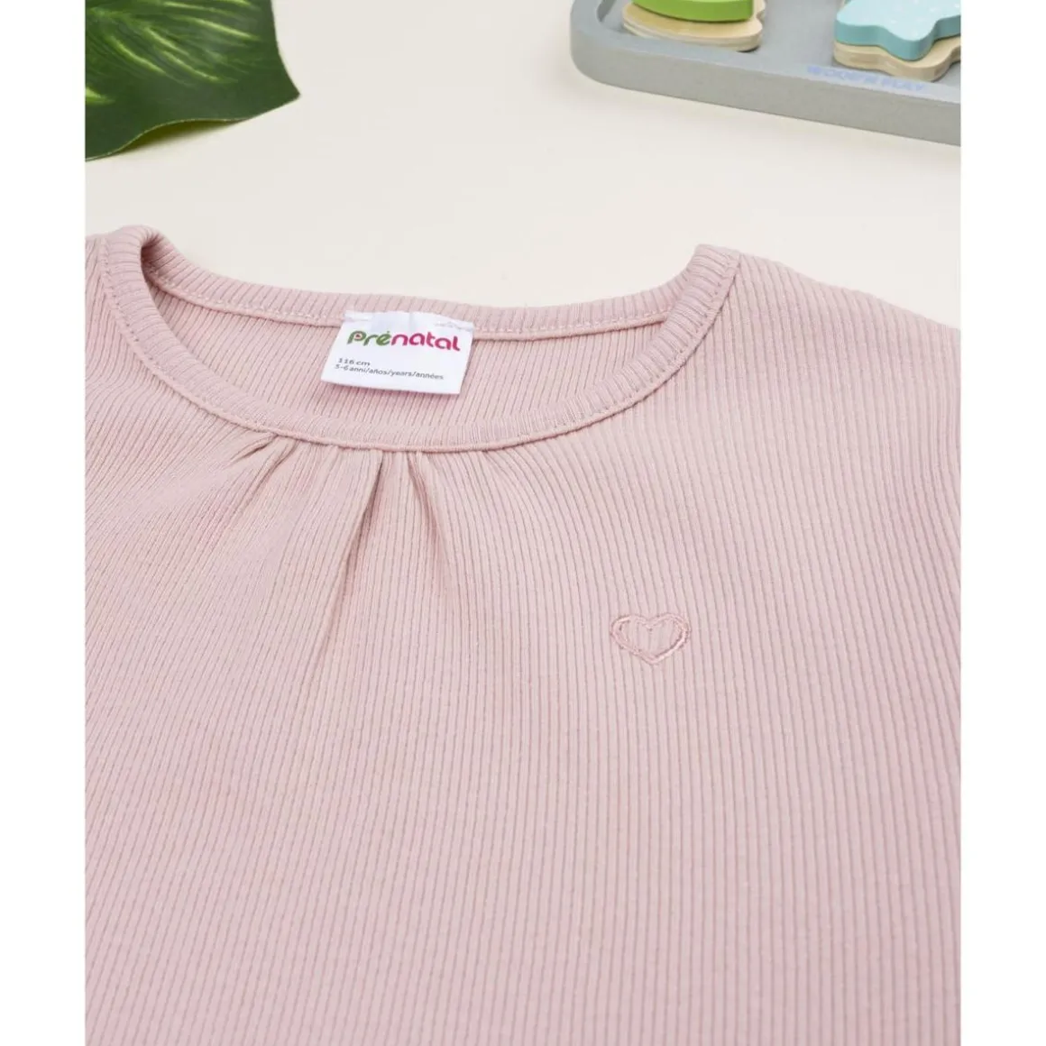 T-shirt rosa de niña manga larga