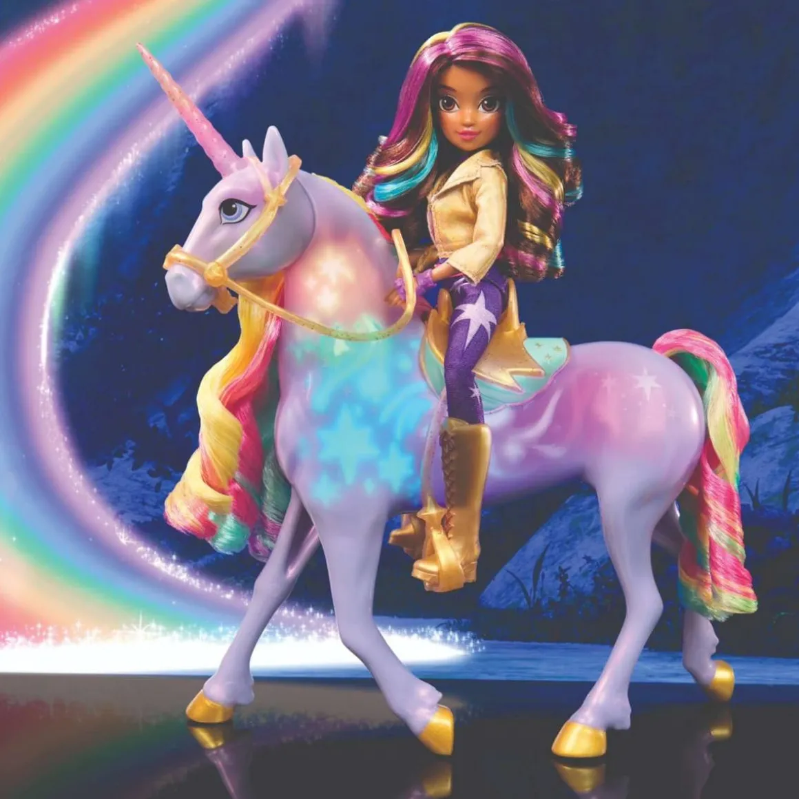 Unicorn Academy - Sophia y Wildstar con luz mágica