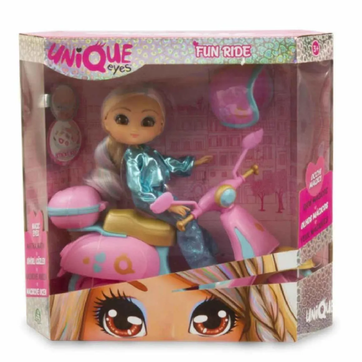 Unique Eyes - Muñeca y Scooter (varios modelos)