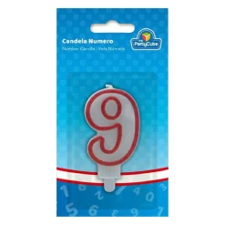 Vela borde rojo 9