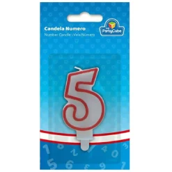 Vela borde rojo 5