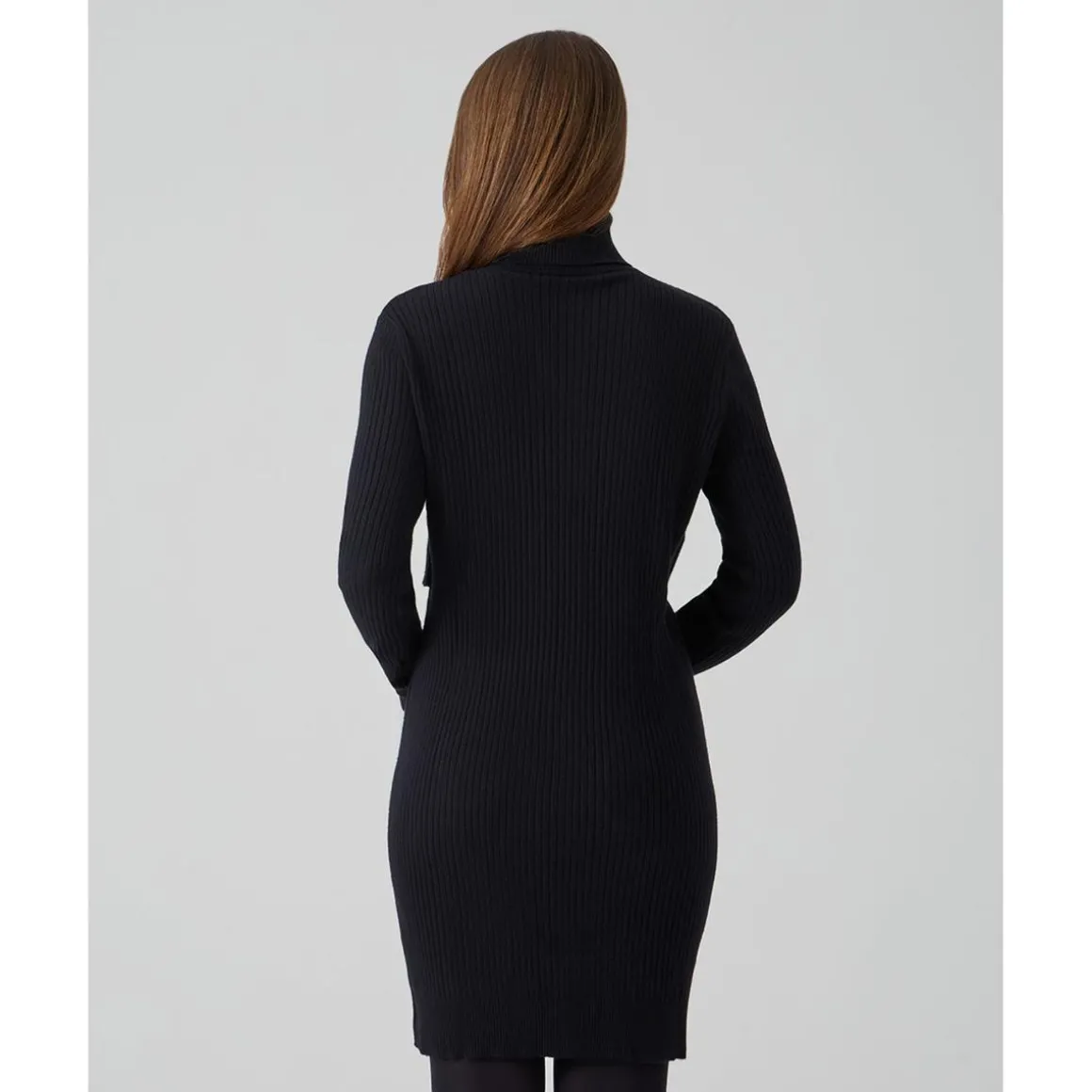 Vestido premamá y lactancia tricot negro