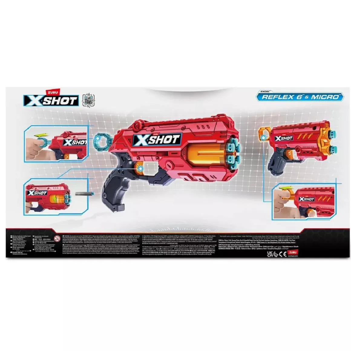 X-Shot - Pack 4 lanzadores + 24 dardos